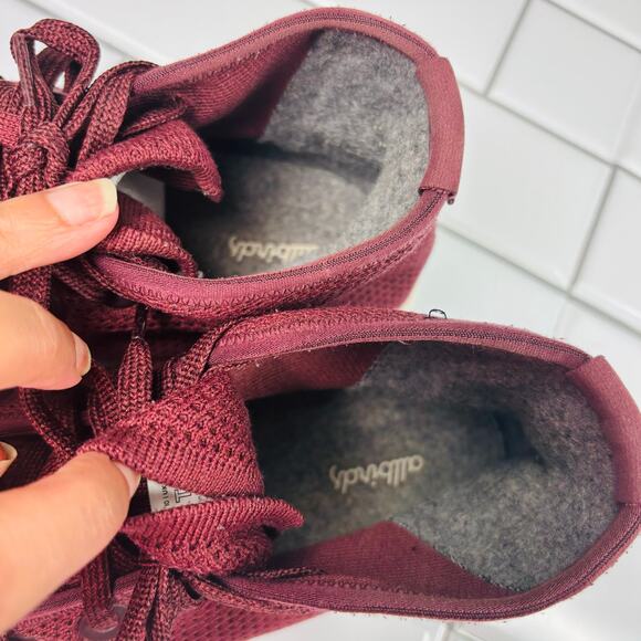 Allbirds Wool Tree Toppers  Sneakers Maroon Burgundy Running‎ Shoes Size 10 - Picture 2 of 9